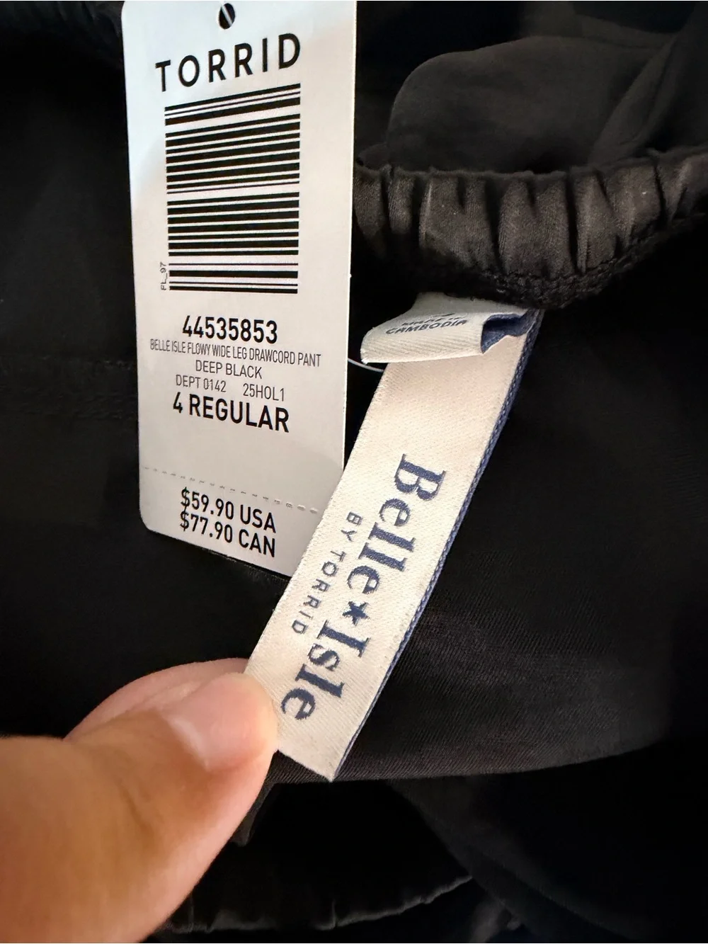 torrid black wide